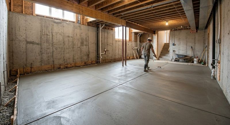 Basement Concrete Installation in Bushnell, FL