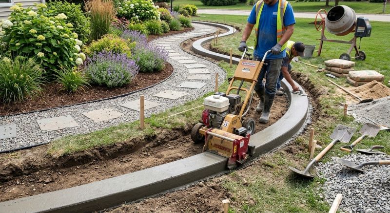 Concrete Border Installation in Inverness, FL